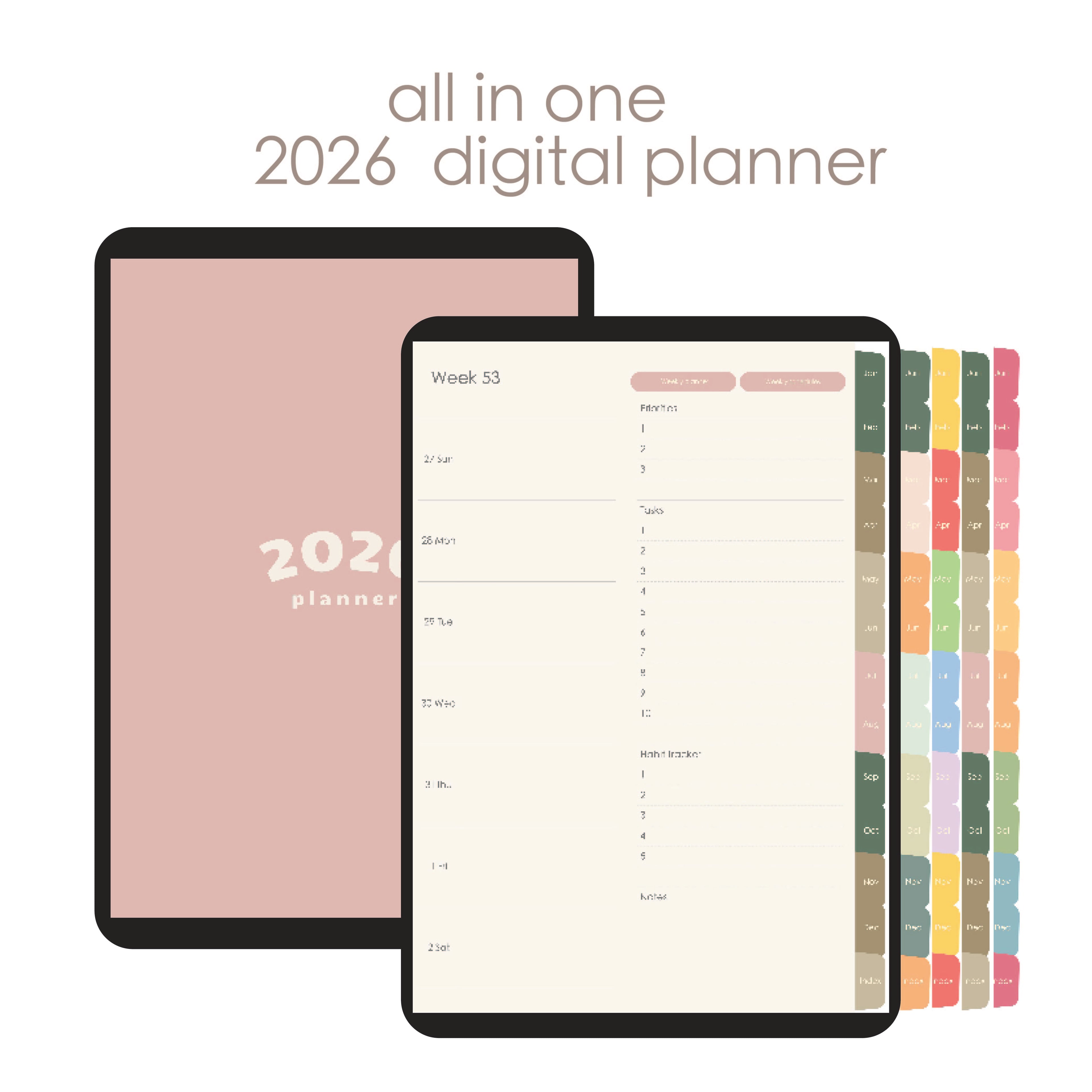 000 1 Daily Digital Planner with 200+ sticker