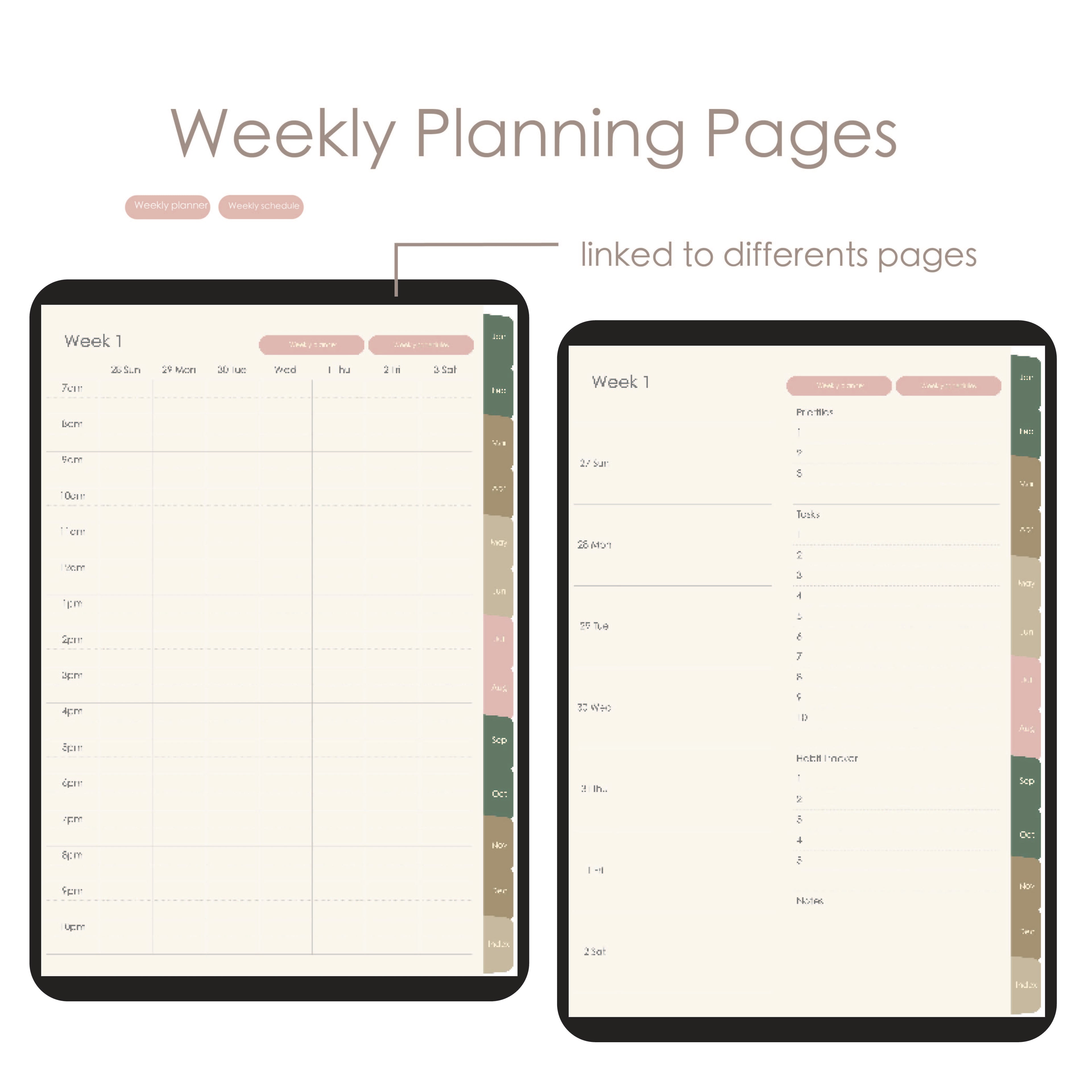 000 1 Daily Digital Planner with 200+ sticker
